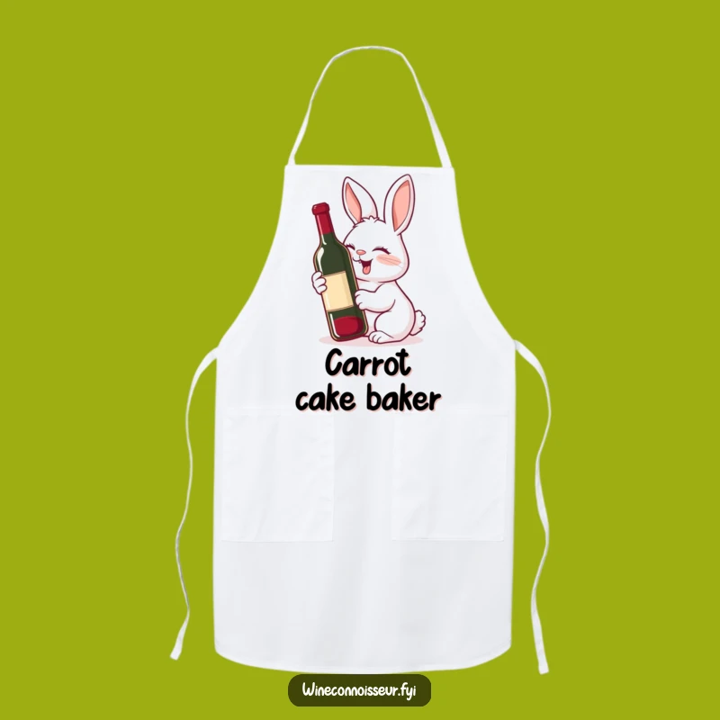 Funny Rabbit Wine Apron: Kitchen Fun Gift