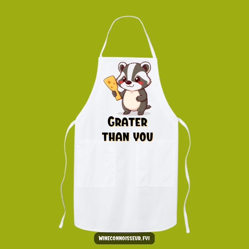 Funny Badger Cheese Apron: Cook with Confidence and Charisma