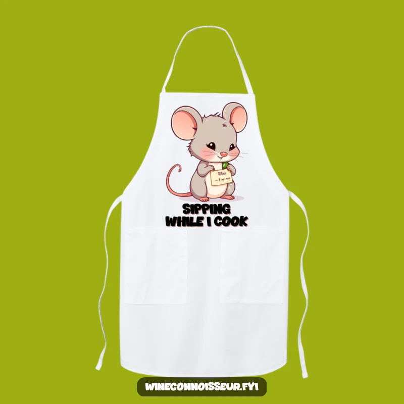 Funny Chef Wine Mouse Apron: Thoughtful Pairing Gift