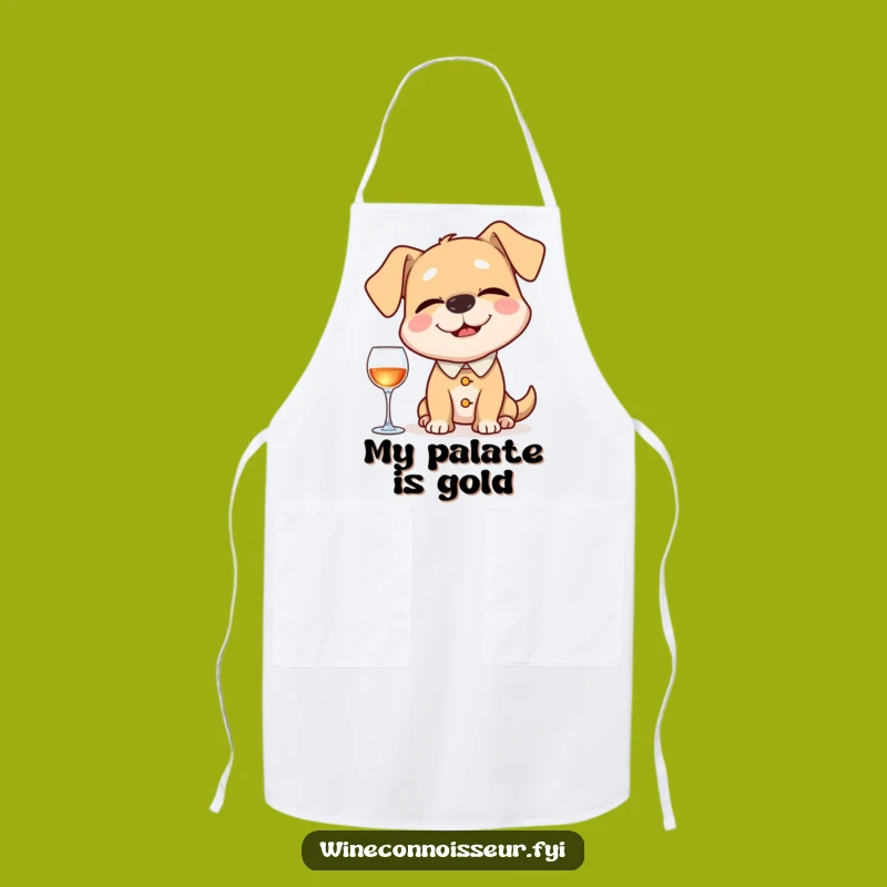 Funny Dog Sommelier Apron: Happy Pup Tastes the Air, Perfect Funny Gift