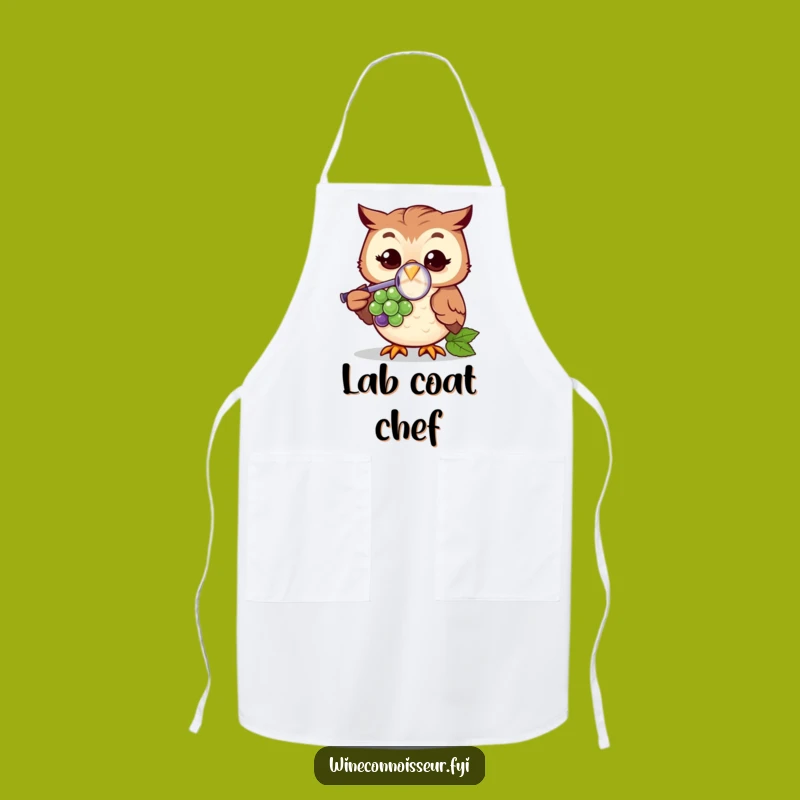 Funny Owl Grape Detective Apron - Kitchen Fun for Culinary Investigators