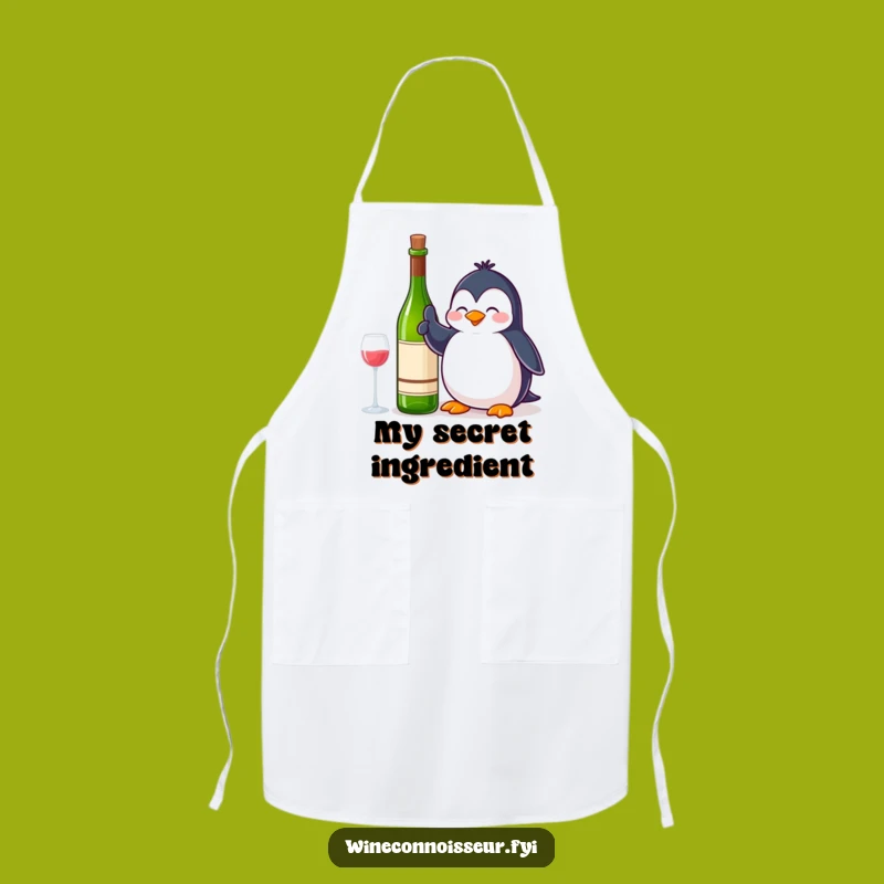 Funny Penguin Thumbs Up Wine Apron - Happy Kitchen Style for a Hilarious Funny Gift