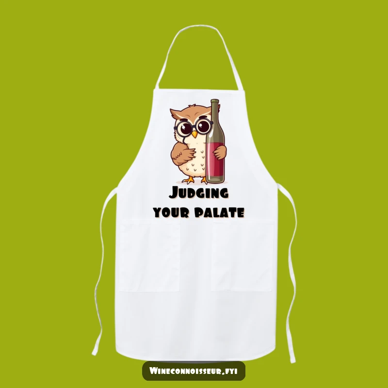 Funny Chef Owl Apron - Master of Wine and Kitchen Humor, Perfect Gift