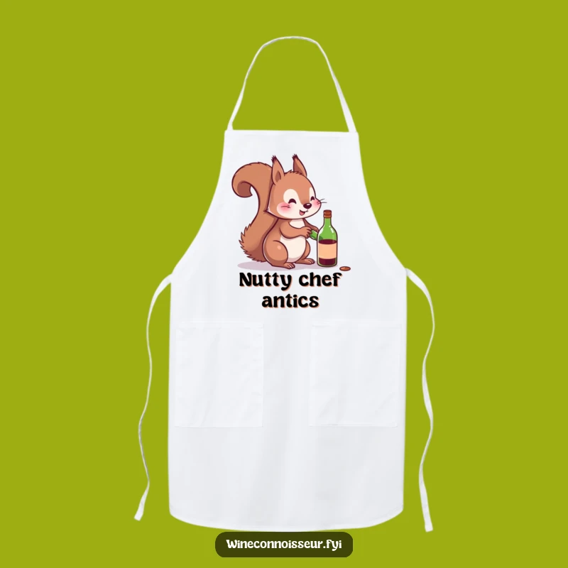 Funny Squirrel Wine Apron: Host With The Most Laughs!
