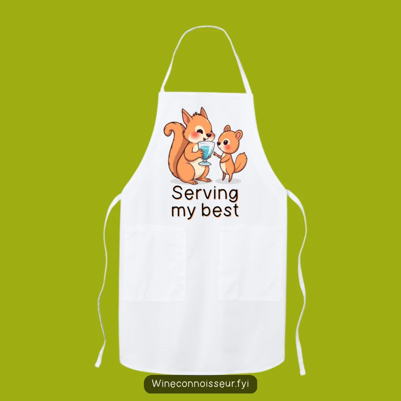 Funny Wise Squirrel Sharing Apron: Cook with Generosity, Wonderful Funny Gift