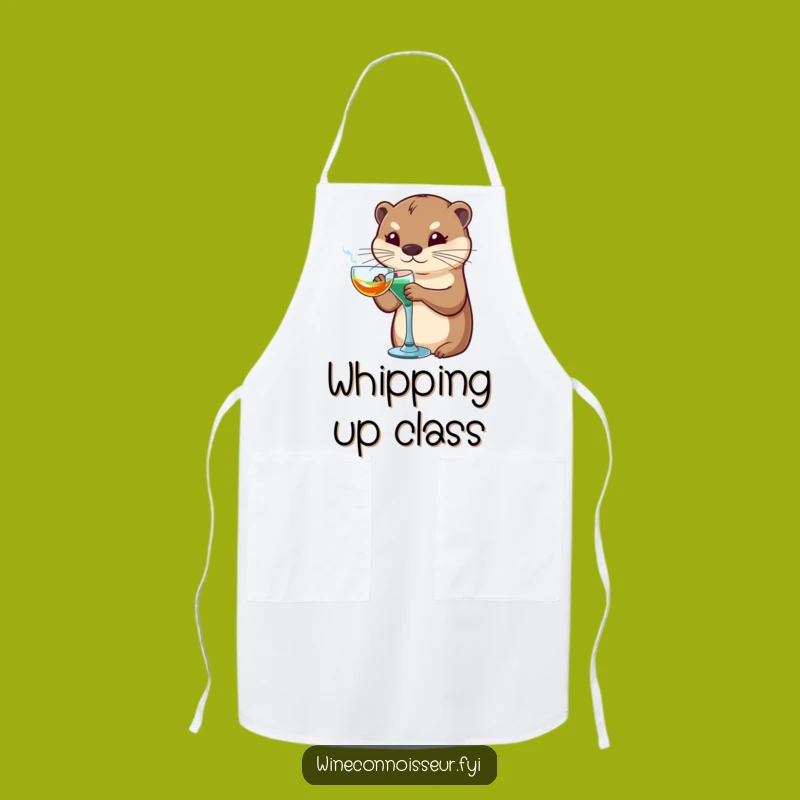 Funny Otter Swirling Apron - Chic Kitchen Wear, Chef Gift