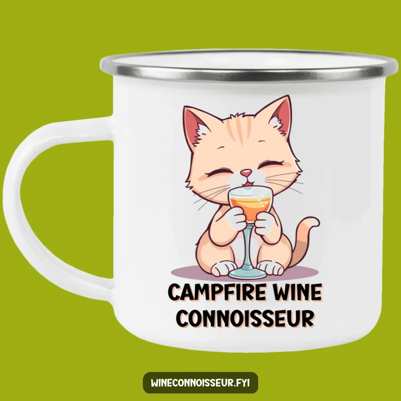 Funny Cat Goblet Camping Mug: Elegant Outdoor Sipping Humor Gift