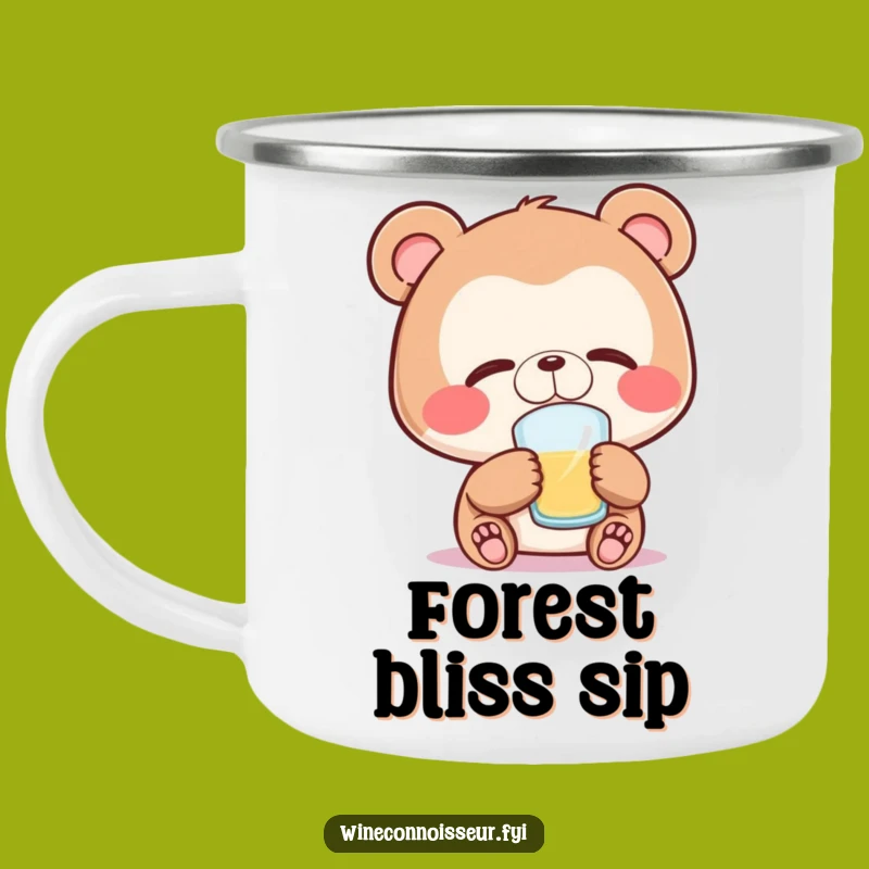 Funny Bear Sipping Camping Mug - Peaceful Outdoor Sip, Gift