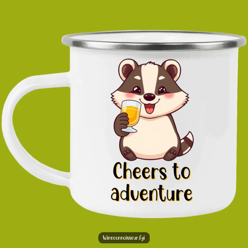Funny Badger Toasting Camping Mug: Adventure Fuel for Your Giggles