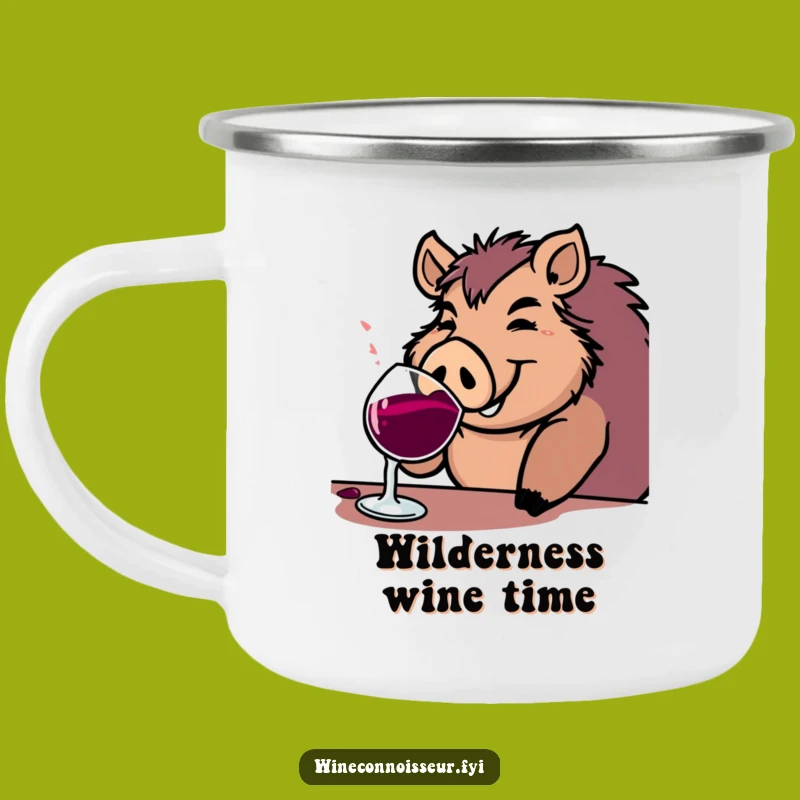 Funny Boar Wine Camping Mug: Jovial Sips for Outdoor Adventures