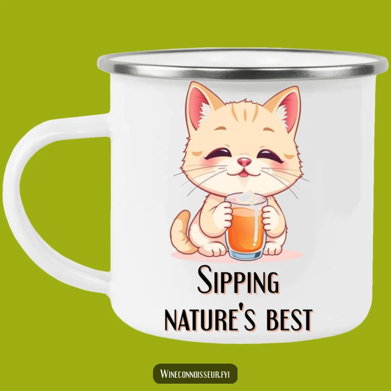 Funny Cat Camp Mug: Blissful Sip Outdoors, Perfect Funny Gift