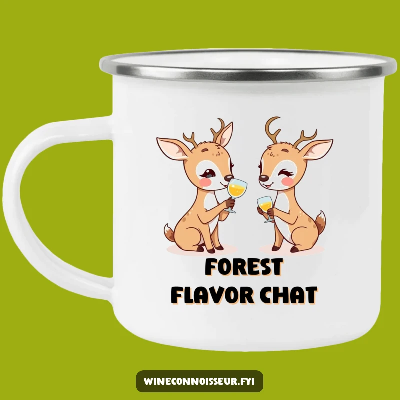 Funny Deer Tasting Camping Mug: Enthusiastic Outdoor Discussion Humor Gift