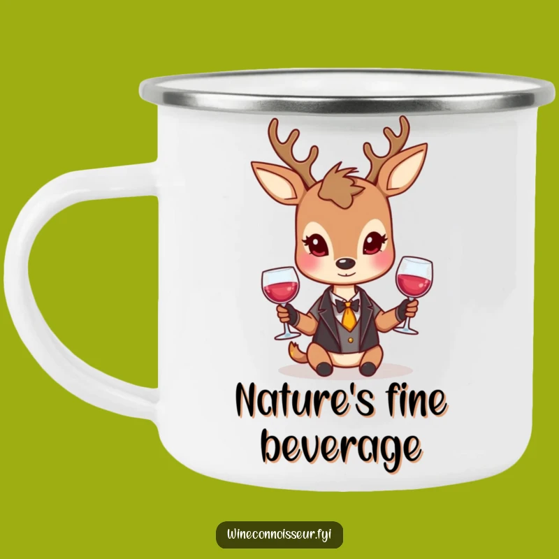 Funny Deer Wine Camping Mug: Elegant Sips for Your Outdoor Adventures