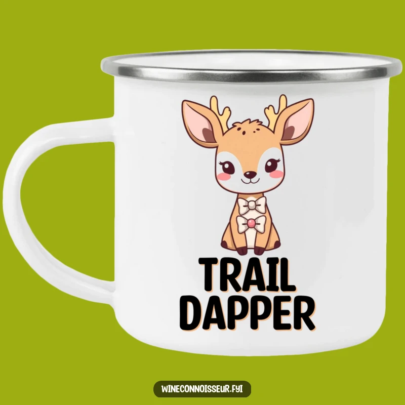 Funny Kawaii Deer Bowtie Camping Mug: Dapper Outdoors, Great Gift