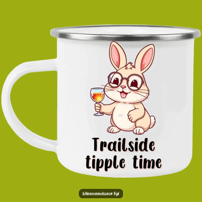 Funny Monocle Rabbit Camping Mug, Durable & Classy Outdoor Drinkware Gift