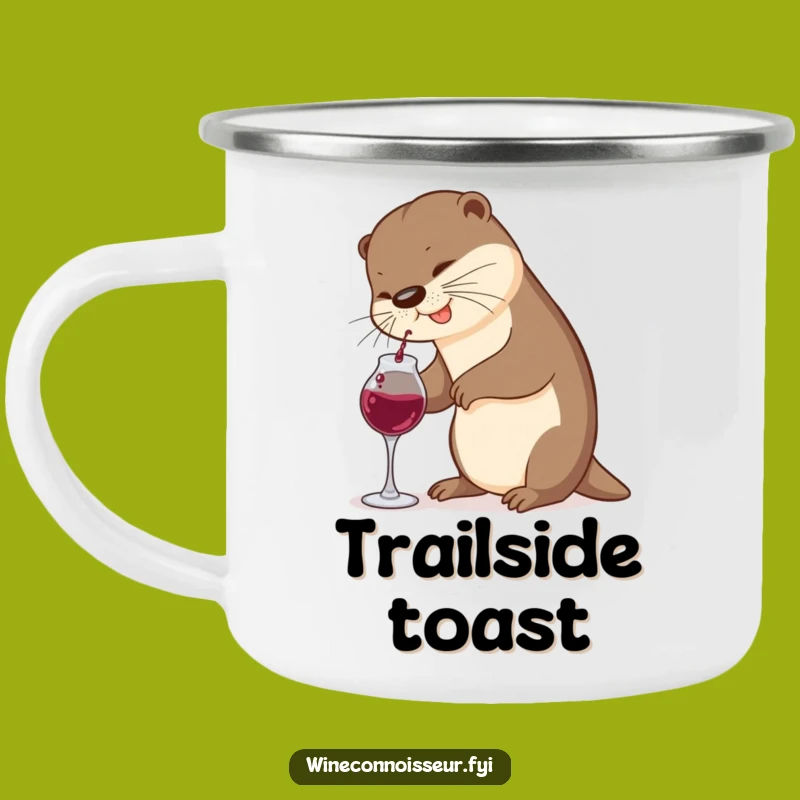 Funny Otter Wine Camping Mug: Adventure Fuel for Outdoor Enthusiasts