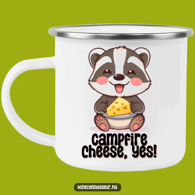 Funny Outdoor Badger Cheese Camping Mug: Pairing Gift