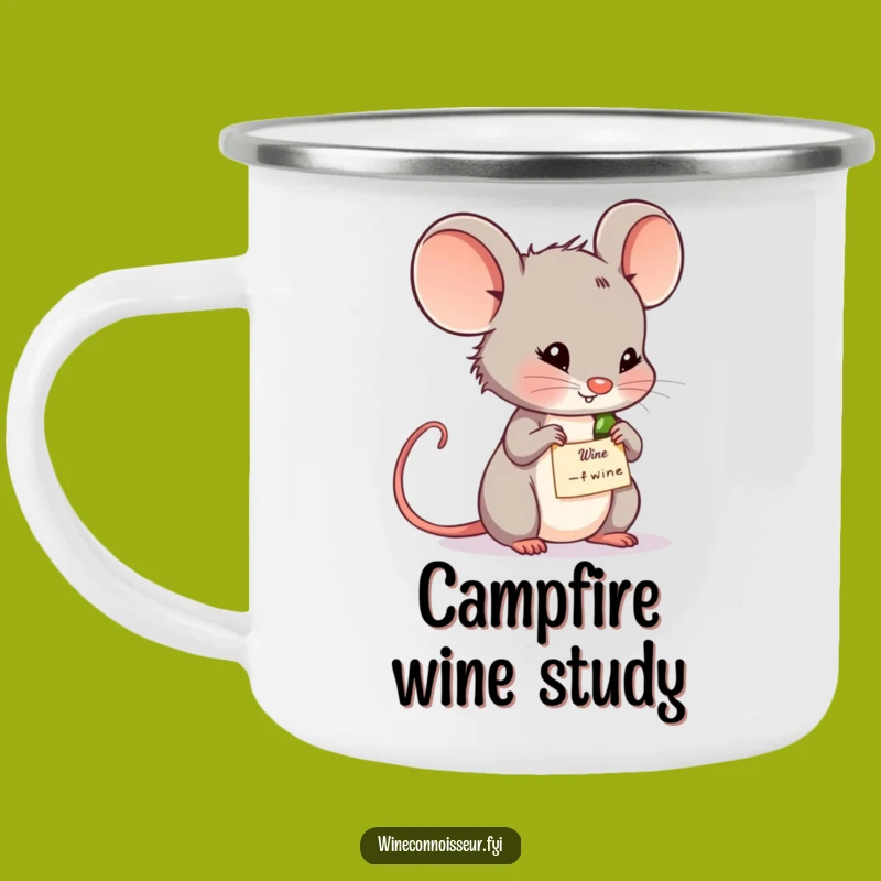 Funny Outdoor Wine Mouse Camping Mug: Contemplative Sip Gift