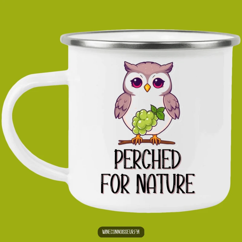 Funny Proud Owl Camping Mug - Grape Beak Balancing Outdoor Gift