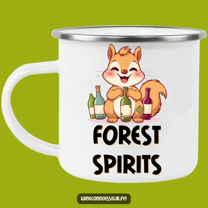 Funny Squirrel Wine Camping Mug: Adventure Fuel for Tiny Bottle Enthusiasts