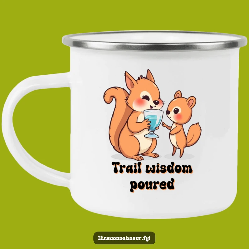 Funny Wise Squirrel Sharing Camping Mug: Adventure Companion, Adorable Funny Gift