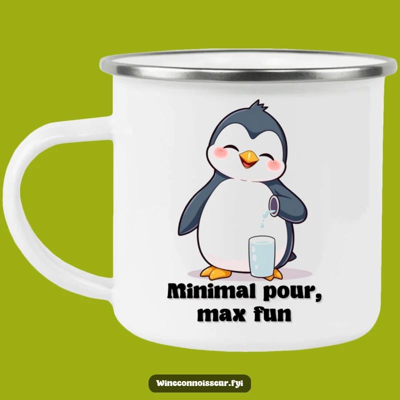 Funny Giggling Penguin Camping Mug - Tiny Pour Bird Outdoor Gift