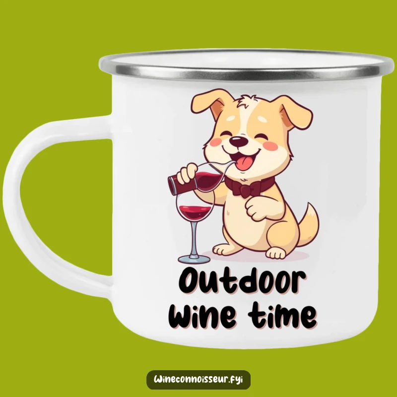 Funny Dog Wine Decanter Camping Mug: Cheerful Outdoors Gift