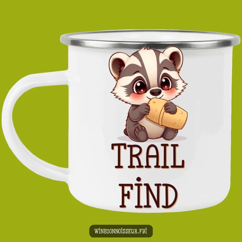 Funny Kawaii Badger Cork Camping Mug: Explore with Charm, Great Gift