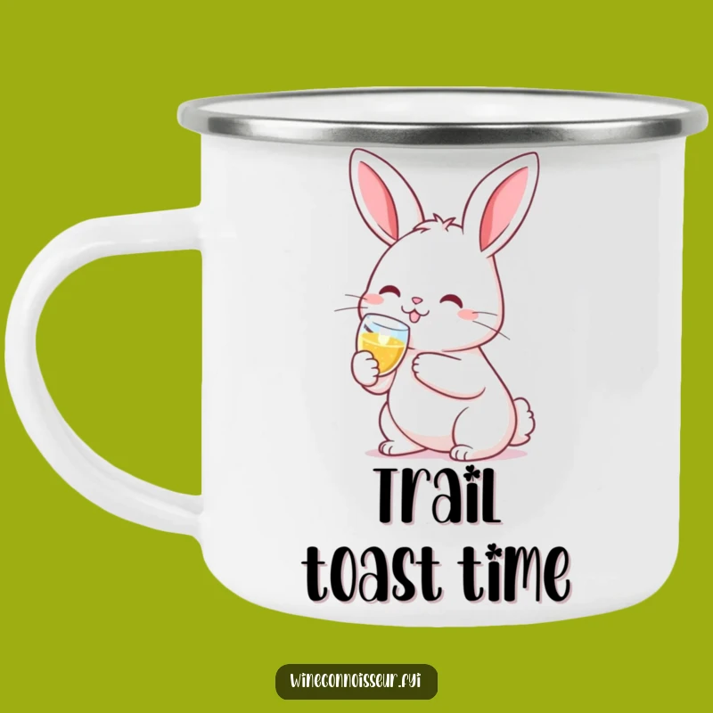Funny Kawaii Rabbit Camp Mug: Toast to Adventure with Cute Cheer