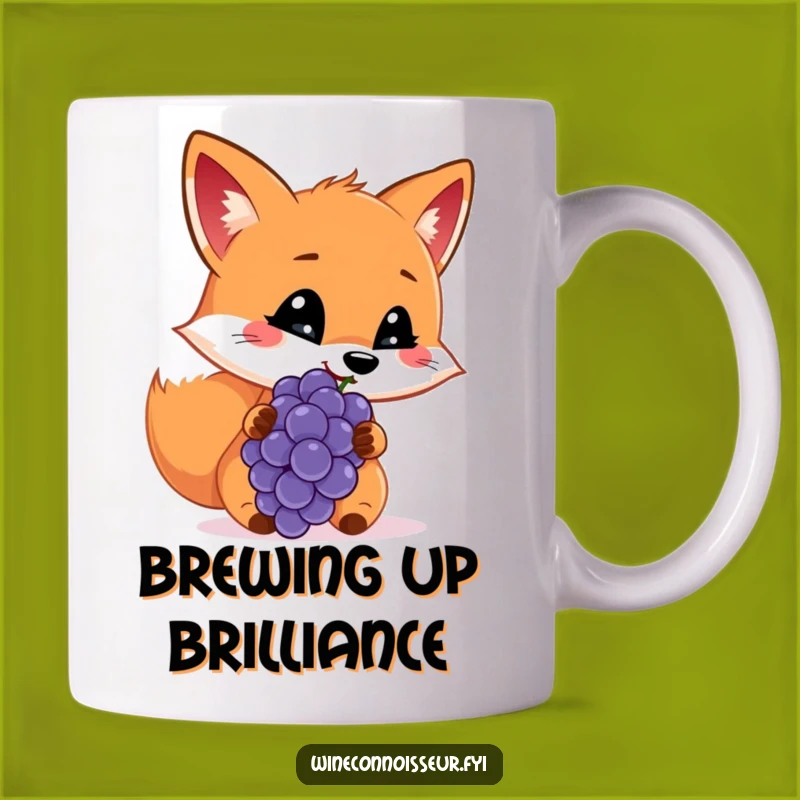 Funny Fox Grape Mug: Cheerful Sniff, Discerning Taste, Perfect Gift