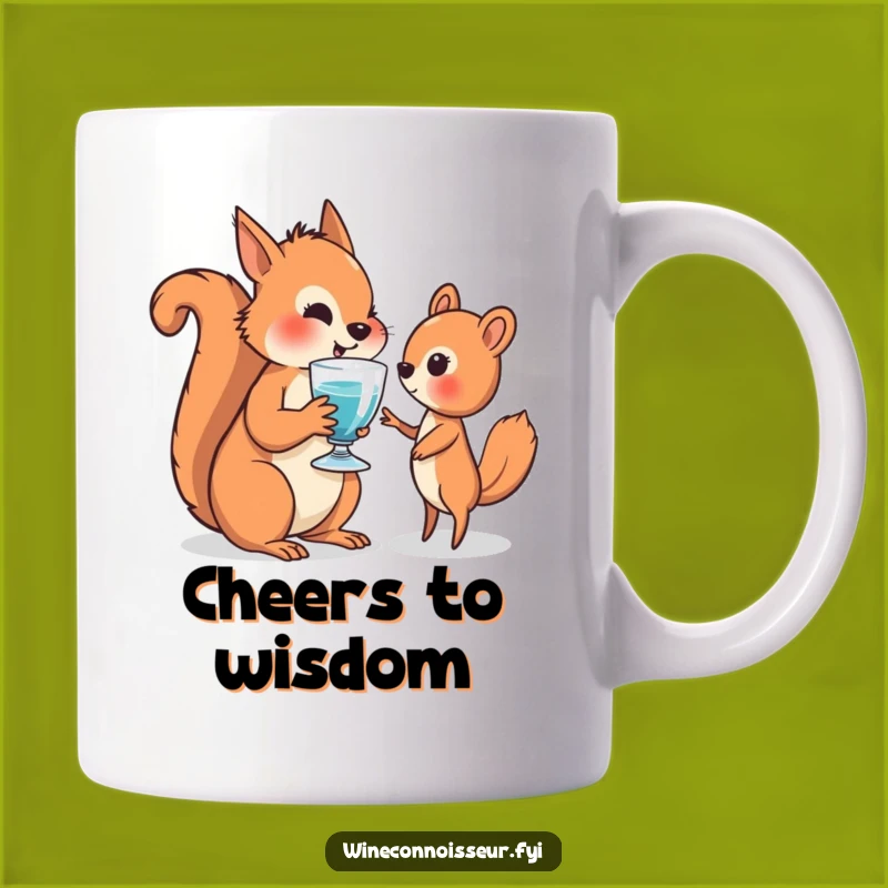 Funny Wise Squirrel Sharing Mug: A Toast to Friendship, Perfect Funny Gift