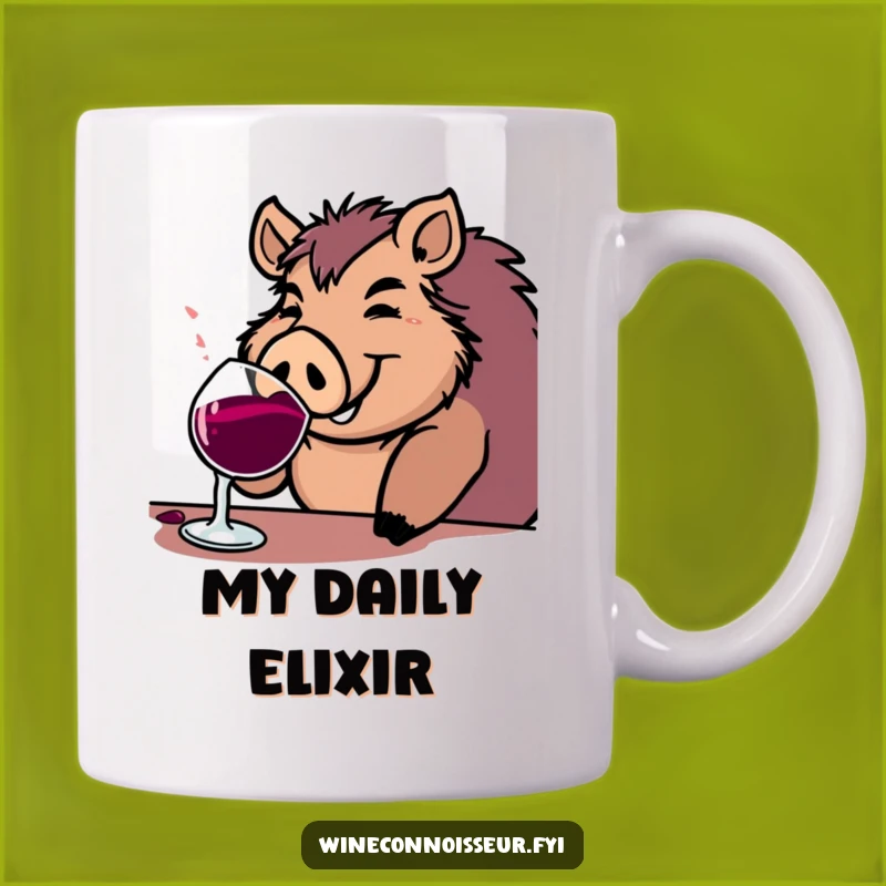Funny Boar Wine Mug: Jovial Sips for a Happy Drinker