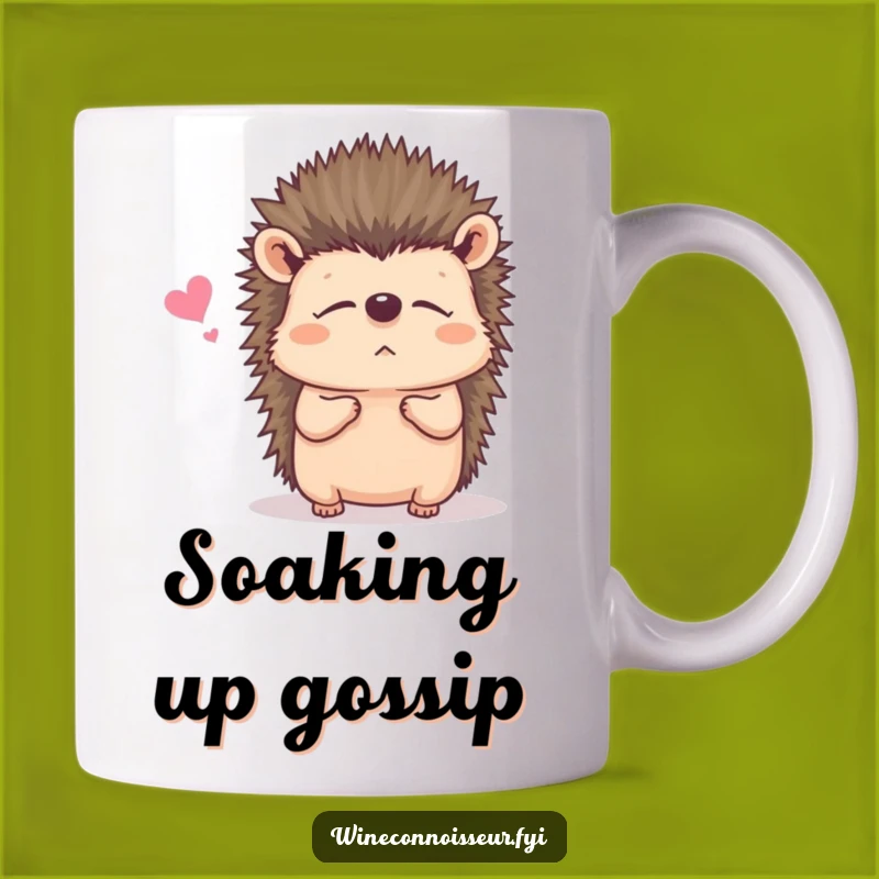 Funny Listening Hedgehog Mug: Good Listener, Perfect Funny Gift Idea