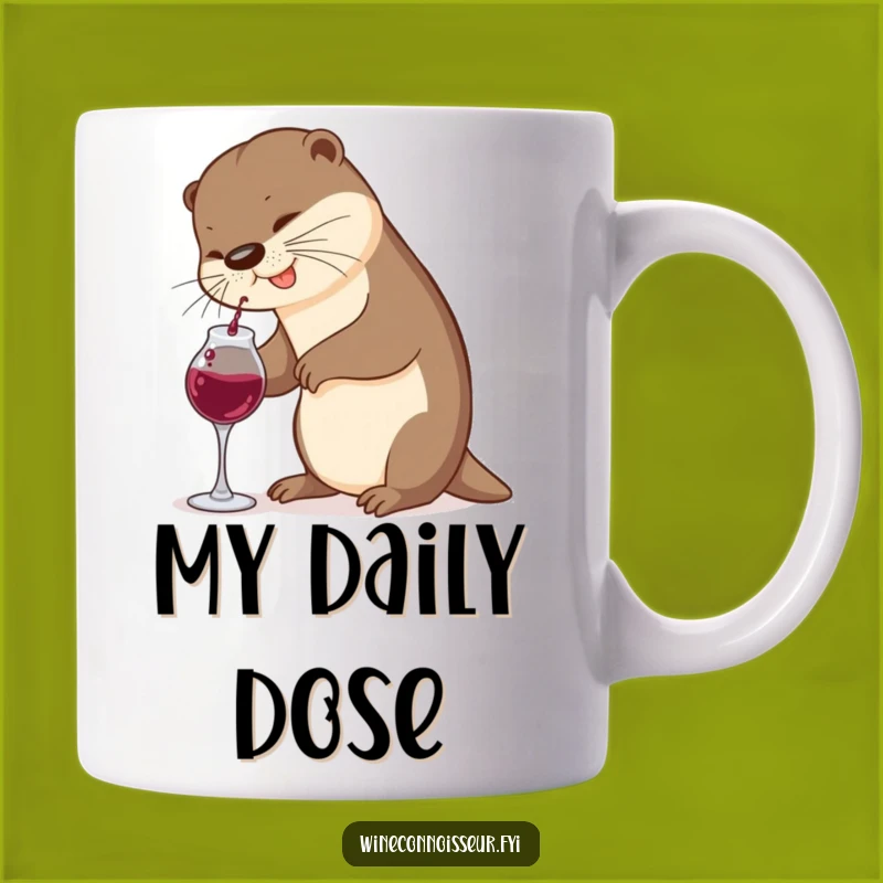 Funny Otter Wine Pouring Mug: Adorable Animal Lover Gift for Wine Enthusiasts
