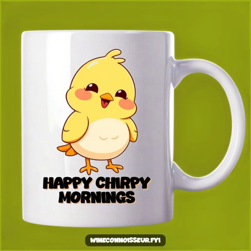 Funny Bird Nodding Mug: Joyful Character Pleased Expression Gift