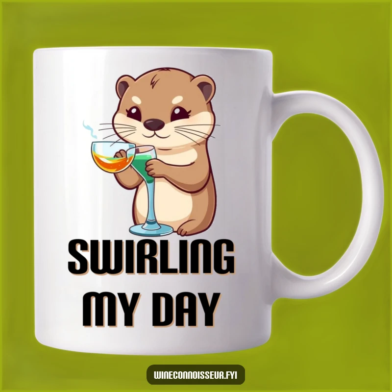 Funny Otter Swirling Mug - Sophisticated Otter Drinks, Perfect Gift