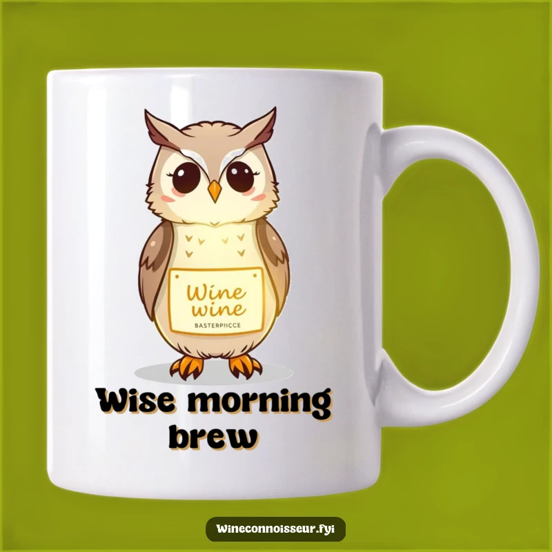 Funny Owl Wine Mug: Illuminating Humor Gift for Wine Lovers