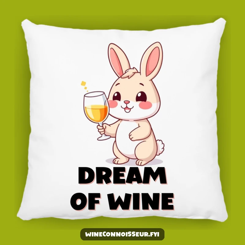 Funny Wine Rabbit Pillow: Comfy & Hilarious Bunny Decor!