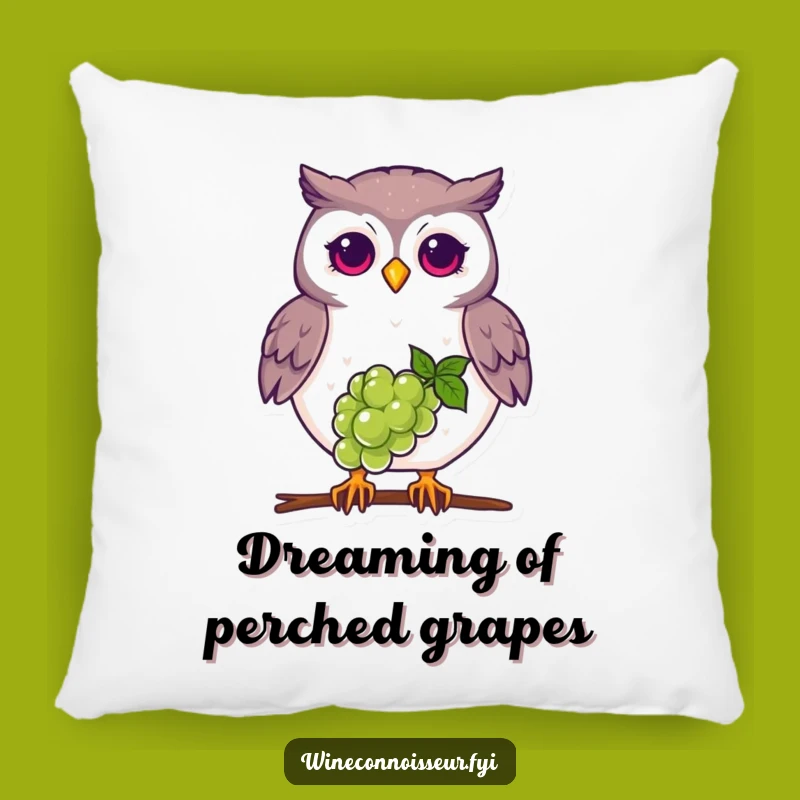 Funny Proud Owl Pillow - Grape Beak Balancing Cushion Gift