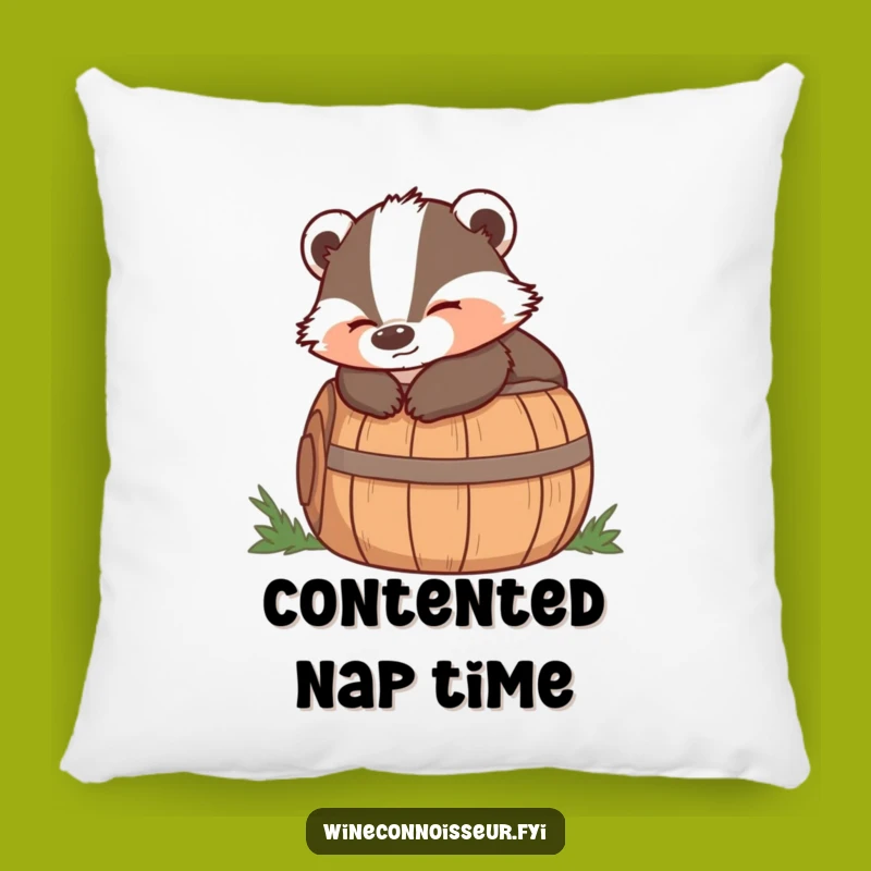 Funny Badger Barrel Pillow: Cuddle Up With Wisdom!