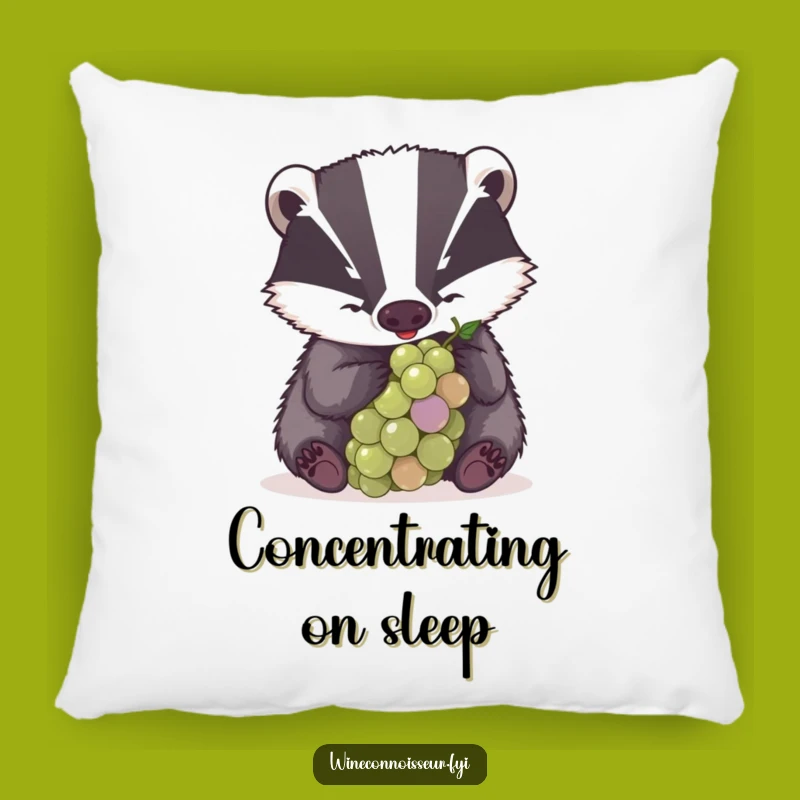 Funny Badger Grape Exam Pillow, Soft & Focused Cushion Gift