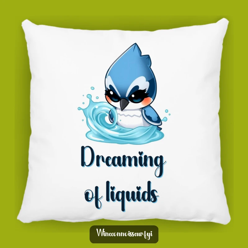 Funny Blue Jay Scientist Pillow: Determined Character Analyzing, Comfy Gift