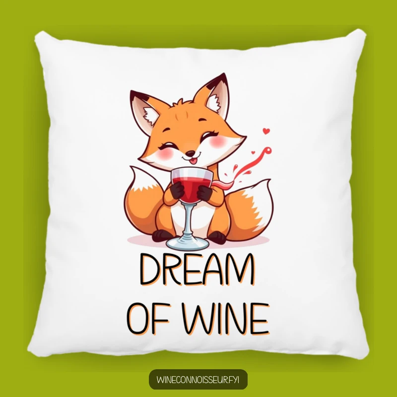 Funny Fox Wine Goblet Pillow: Cozy Comfort Gift