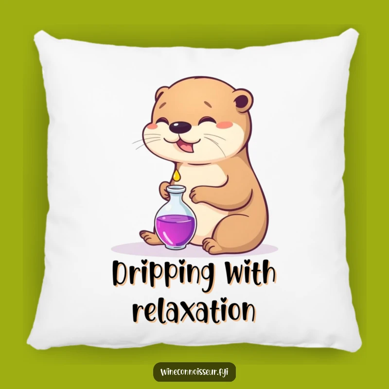 Funny Otter Decanter Pillow: Snuggle into Serenity! A Lovely Funny Gift!