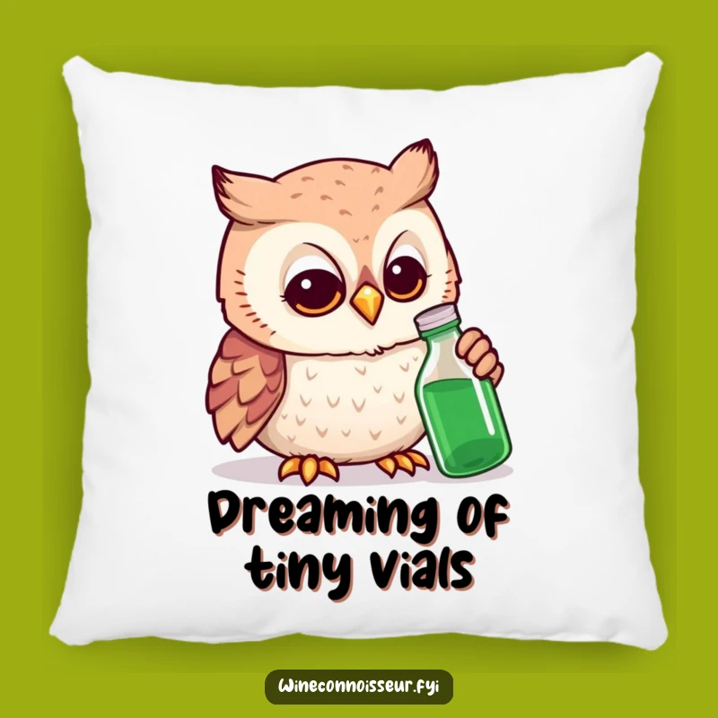Funny Owl Expert Pillow: Cuddle Up with Comedic Academia