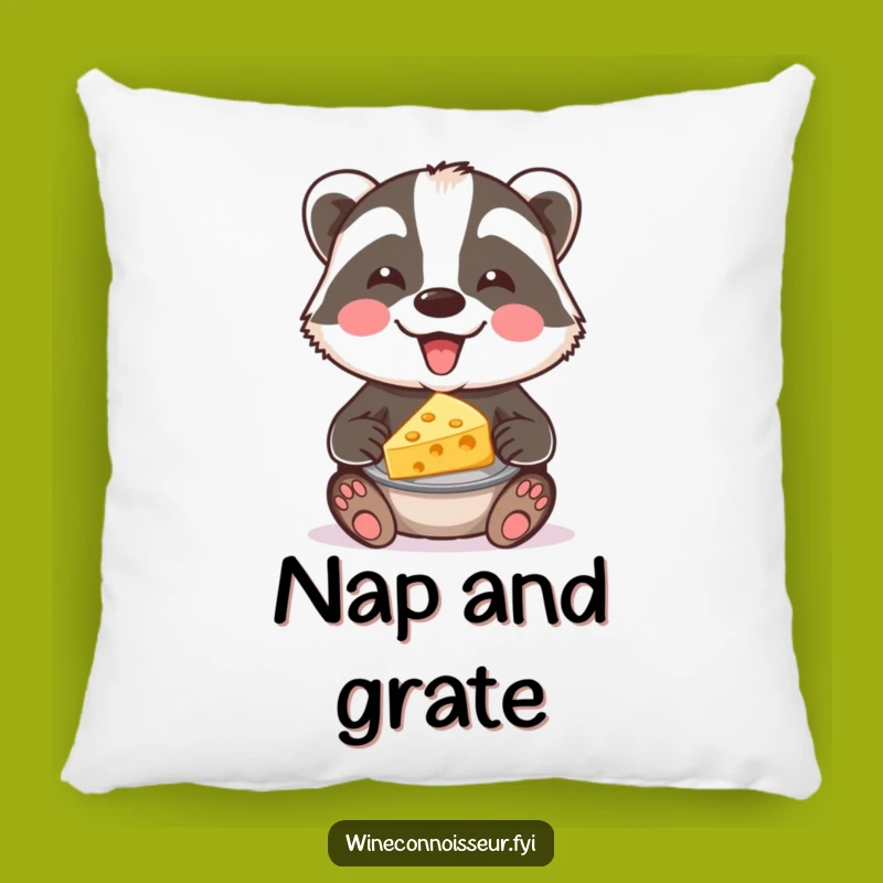 Funny Cozy Badger Cheese Pillow: Soft Pairing Comfort Gift