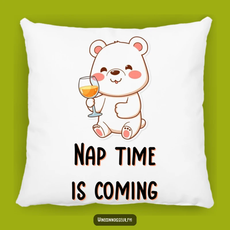 Funny Bear Hug Pillow: Cozy Comfort with a Wine-Loving Friend