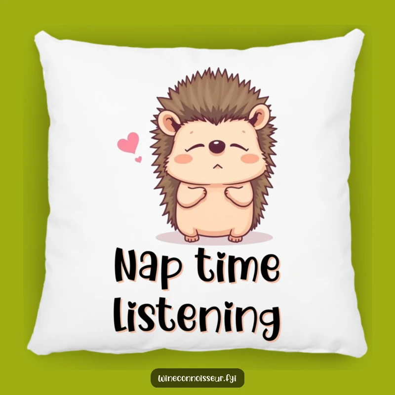 Funny Listening Hedgehog Pillow: Cozy Comfort, Adorable Funny Gift