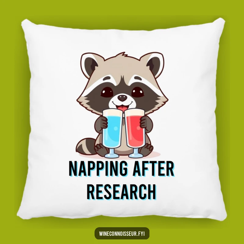 Funny Raccoon Lab Pillow: Cozy Comfort for Curious Minds
