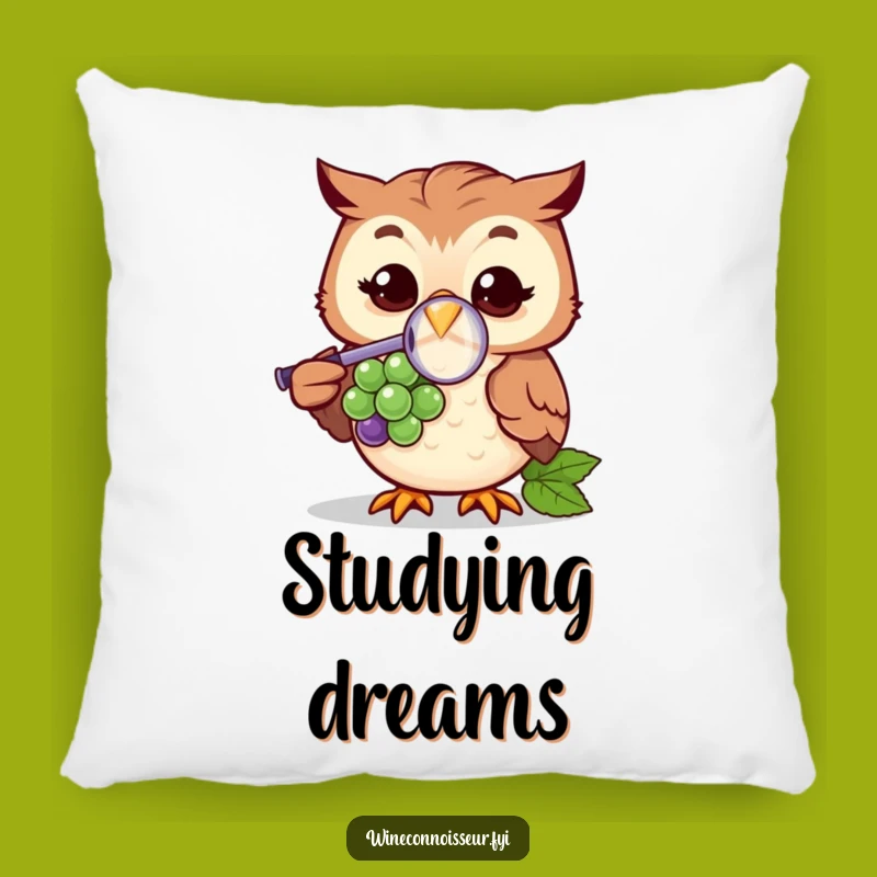 Funny Owl Grape Detective Pillow - Comfy & Quirky Accent for Cozy Laughs